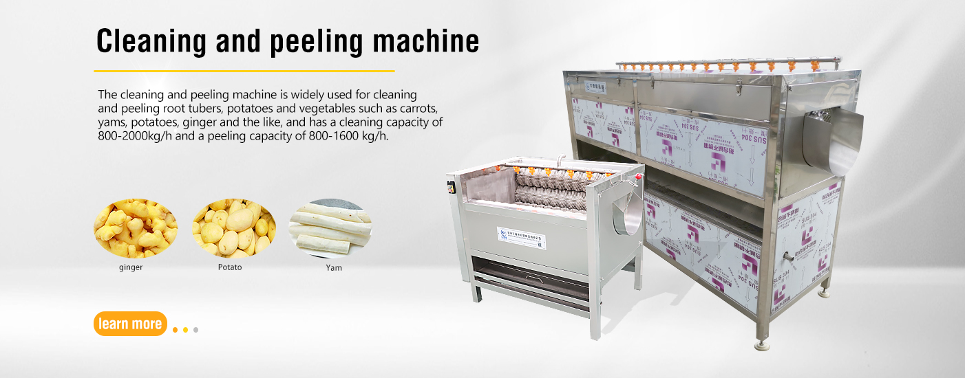 Potato washing peeling machine