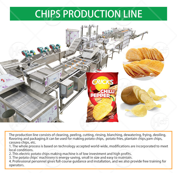 Automatic potato chips making machine for sale - Potato Chips and french fries - 1