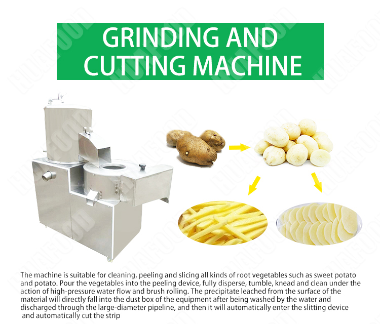 Multifunctional potato washing peeling and cutting machine - Potato Washing peeling - 1