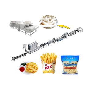 Automatic french fries processing line