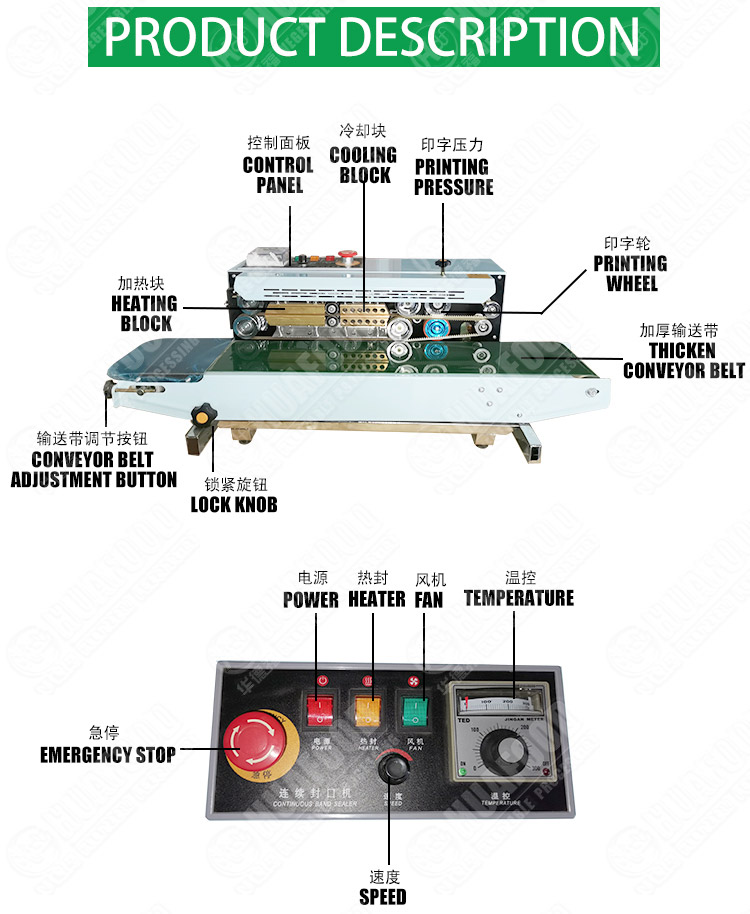 Stand type continuous band sealer sealing machine - Potato Packing Machine - 2