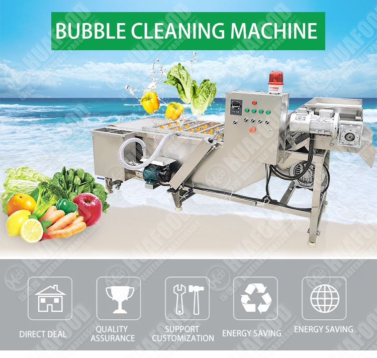 Fruit Air Bubble Cleaning Machine Electric Vegetable Washer - Potato Cleaning Machine - 1