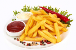 Oil control capacity of French fries, oil control capacity of potato chips