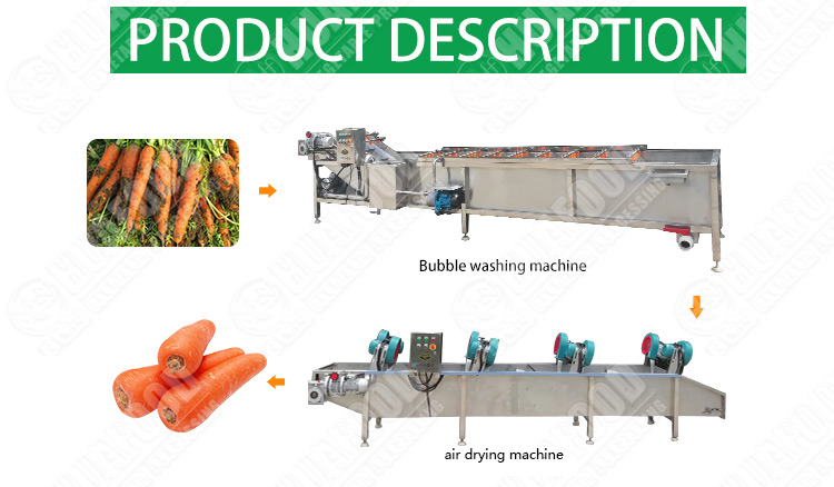 Leafy vegetable washing and drying line - Potato Cleaning Machine - 1