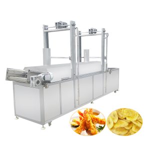 New Design 600kg Continuous Conveyor Fryer Price