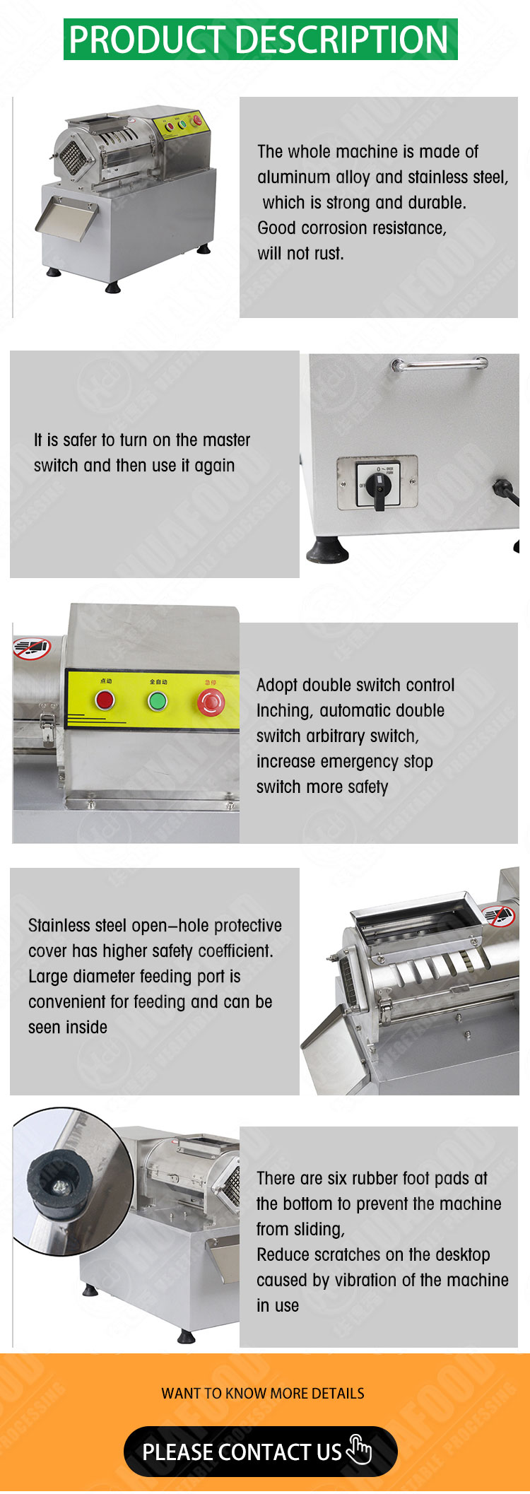 Sus 304 Stainless Steel Fresh Potato Sticks Cutter Machine - Potato Cutting Machine - 1