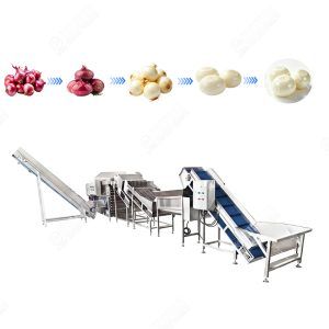 Onion peeling line